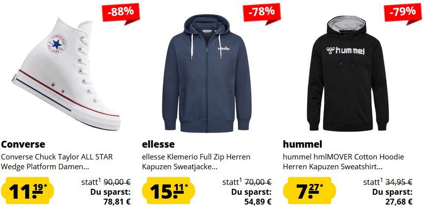 👕 SportSpar Sonderposten Sale ab 2,79€ - z.B. Converse Sneaker ab 13,99€ (statt 32€) 👕 SportSpar Sonderposten Sale ab 2,79€ z.B. Converse Sneaker ab 13,99€ (statt 32€)
