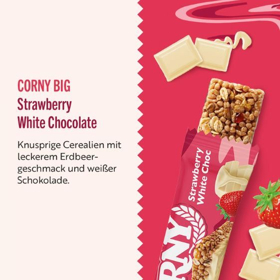 Fast 1kg 🍓 24er Pack Corny BIG Strawberry White Chocolate Müsliriegel ab 14,53€ (statt 21€) Fast 1kg 🍓 24er Pack Corny BIG Strawberry White Chocolate Müsliriegel ab 14,53€ (statt 21€)