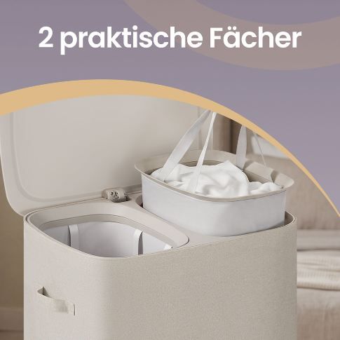 🎽 Songmics Wäschekorb mit 2 Fächer & Deckel, 160L für 29,99€ (statt 60€)