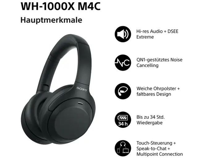 🎧 Sony WH-1000XM4C mit Apache 207 EQ Over-ear Kopfhörer für 209,24€ (statt 249€) 🎧 Sony WH 1000XM4C mit Apache 207 EQ Over ear Kopfhörer für 209,24€ (statt 249€)