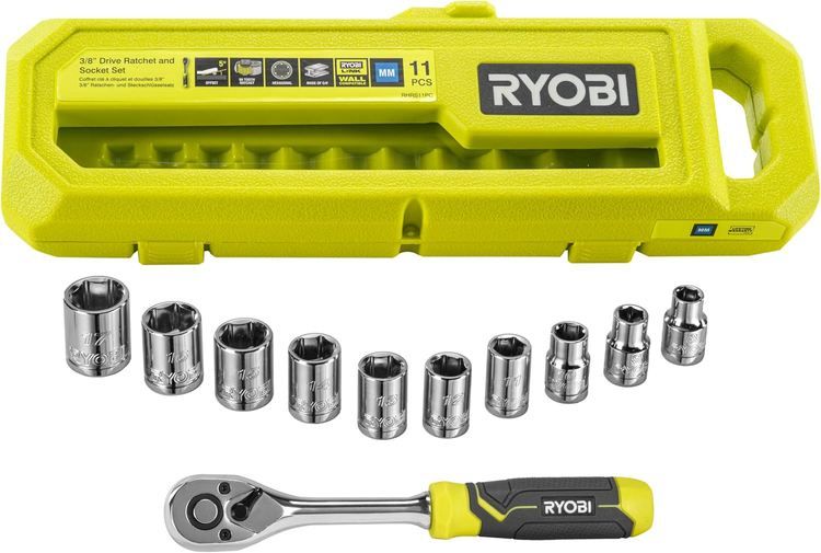 🧰 Ryobi RHRS11PC Steckschlüssel-Set mit 3/8 🧰 Ryobi RHRS11PC Steckschlüssel Set mit 3/8 Ratsche, 11 tlg. für 26,43€ (statt 48€)