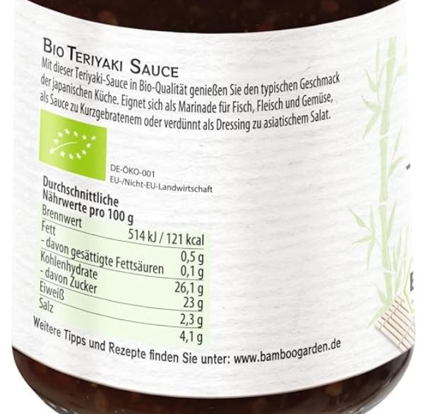 🍜 Bamboo Garden Bio Teriyaki Sauce, 200ml für 1,67€ (statt 3€)