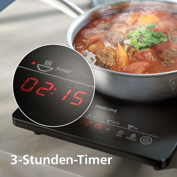 🍳 Philips HD5830/90 Induktionskochfeld 3000 mit 2.000W für 46,99€ (statt 62€)