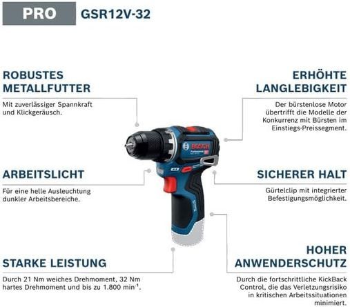 🧰 Bosch Professional GSR 12V-32 Akku-Bohrschrauber Set für 111,99€ (statt 139€) 🧰 Bosch Professional GSR 12V 32 Akku Bohrschrauber Set für 111,99€ (statt 139€)