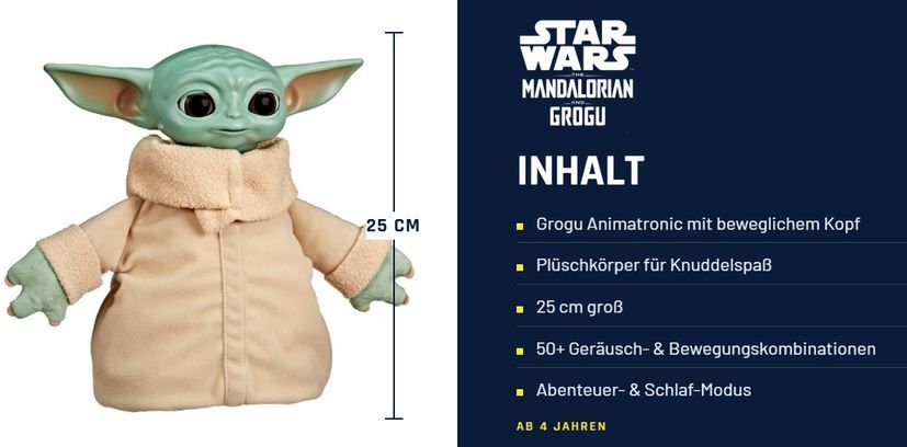 🐸 Star Wars Grogu Action-Figur mit Bewegung & Sound für 19,99€ (statt 39€) 🐸 Star Wars Grogu Action Figur mit Bewegung & Sound für 19,99€ (statt 39€)