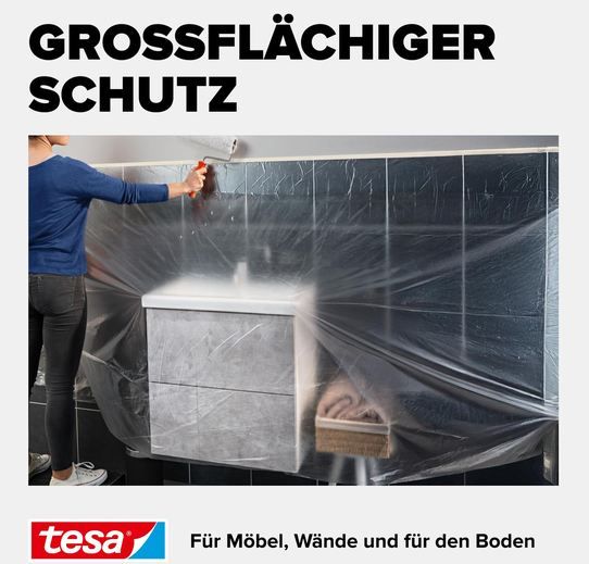 🖌️ tesa Easy Cover Economy Folie für Malerarbeiten, 17m x 260cm für 5,99€ (statt 10€) 🖌️ tesa Easy Cover Economy Folie für Malerarbeiten, 17m x 260cm für 5,99€ (statt 10€)