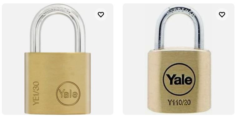 🔐 2 für 1: Yale Vorhängeschlösser in versch. Ausführungen   z.B. 2x 30mm für 9,98€ (statt 20€)