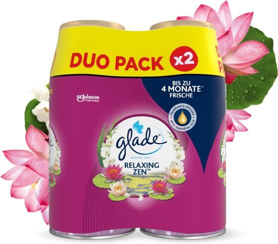 🥀 2er Pack Glade Relaxing Zen Automatic Spray Nachfüller ab 5,24€ (statt 9€) 🥀 2er Pack Glade Relaxing Zen Automatic Spray Nachfüller ab 5,24€ (statt 9€)