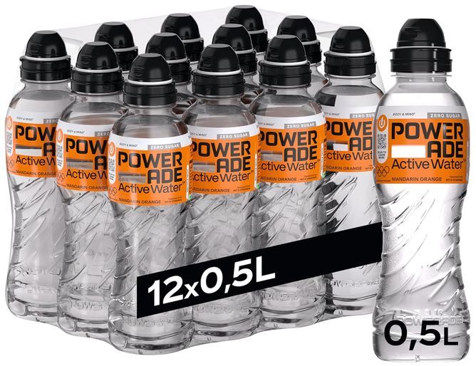 🍊 12er Pack Powerade Active Water Mandarine Orange ab 9,99€ (statt 19€)   0,83€/Flasche