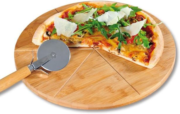 🍕 Kesper Bambus Pizza Teller + Pizza Roller ab 7,31€ (statt 14€)