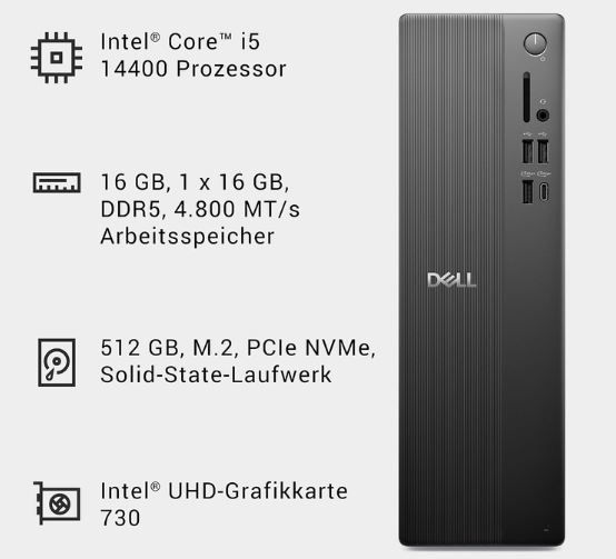 🖥️ Dell OptiPlex Plus ECS1250 PC mit Core i5-14400, 16GB/512GB für 619€ (statt 909€) 🖥️ Dell OptiPlex Plus ECS1250 PC mit Core i5 14400, 16GB/512GB für 619€ (statt 909€)