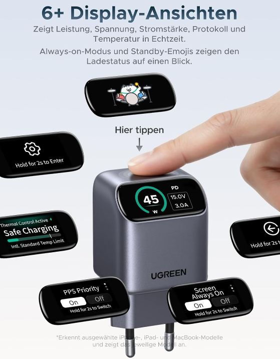 🔌 UGREEN Nexode Pro 45W Ladegerät + Schnelladekabel für 25,99€ (statt 46€) 🔌 UGREEN Nexode Pro 45W Ladegerät + Schnelladekabel für 25,99€ (statt 46€)