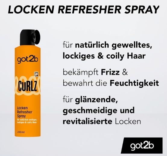 👱🏻‍♀️ 6er Pack got2b Curlz Locken Refresher Spray ab 21€ (statt 36€) 👱🏻‍♀️ 6er Pack got2b Curlz Locken Refresher Spray ab 21€ (statt 36€)