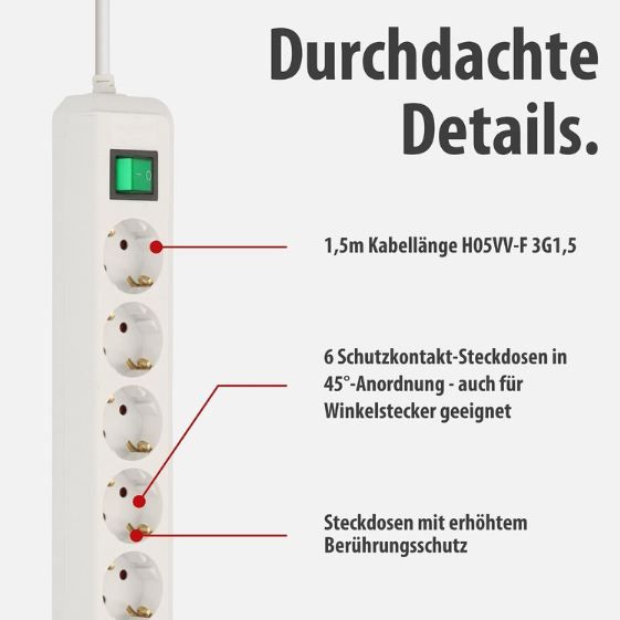 🔌 Brennenstuhl Eco-Line Steckdosenleiste, 6-Fach für 5,68€ (statt 11€) 🔌 Brennenstuhl Eco Line Steckdosenleiste, 6 Fach für 5,68€ (statt 11€)