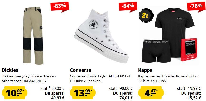 👕 SportSpar Sonderposten Sale ab 2,79€ - z.B. Converse Sneaker ab 13,99€ (statt 32€) 👕 SportSpar Sonderposten Sale ab 2,79€ z.B. Converse Sneaker ab 13,99€ (statt 32€)