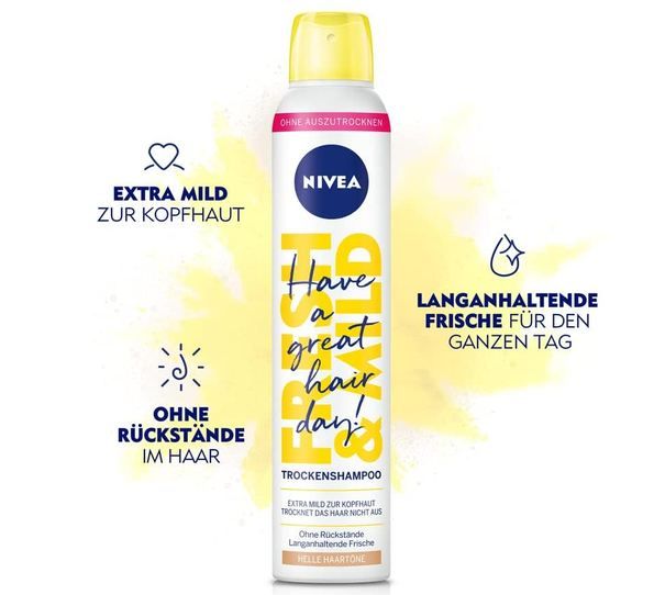 🪮 Nivea Fresh & Mild Trockenshampoo für helle Haarfarben ab 1,80€ (statt 3,49€) 🪮 Nivea Fresh & Mild Trockenshampoo für helle Haarfarben ab 1,80€ (statt 3,49€)
