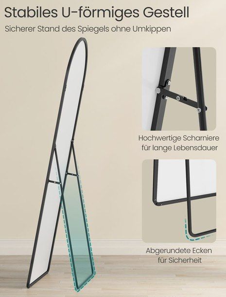 🪞 SONGMICS Ganzkörperspiegel 160 x 50 cm für 39,99€ (statt 52€) 🪞 SONGMICS Ganzkörperspiegel 160 x 50 cm für 39,99€ (statt 52€)