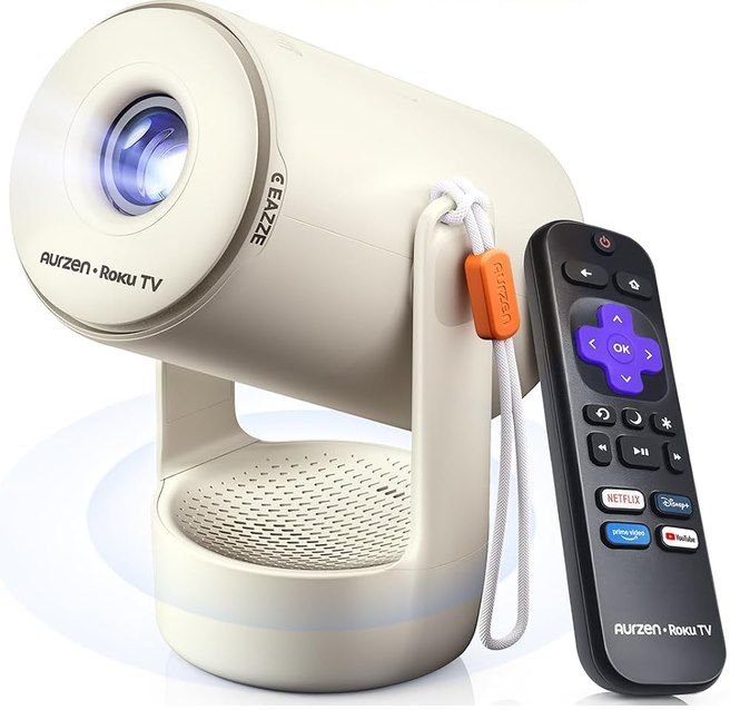 🎥 Aurzen E1R Smart Mini Beamer mit Roku TV für 59,99€ (statt 150€)