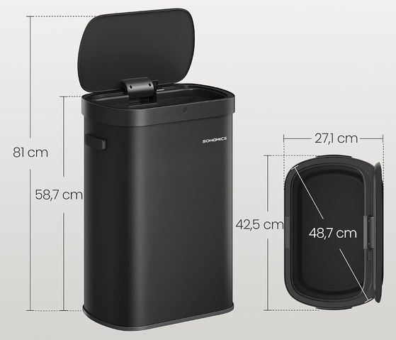 🗑️ SONGMICS Mülleimer (50L) aus Stahl mit Sensor & Softclose für 46,99€ (statt 60€) 🗑️ SONGMICS Mülleimer (50L) aus Stahl mit Sensor & Softclose für 46,99€ (statt 60€)