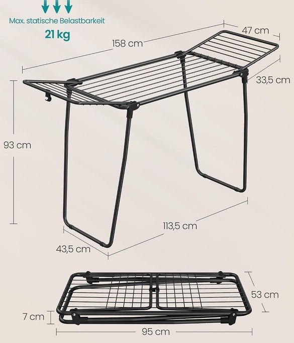 👖 SONGMICS klappbarer Wäscheständer (16,6 m) für 19,99€ (statt 29€)