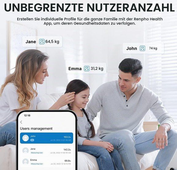 ⚖️ RENPHO digitale Körperfettwaage mit 13 Messwerten für 17,38€ (statt 28€) ⚖️ RENPHO digitale Körperfettwaage mit 13 Messwerten für 17,38€ (statt 28€)