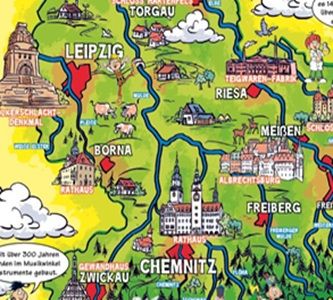 🗺️ MOSAIK Sachsenkarte mit den Abrafaxe gratis