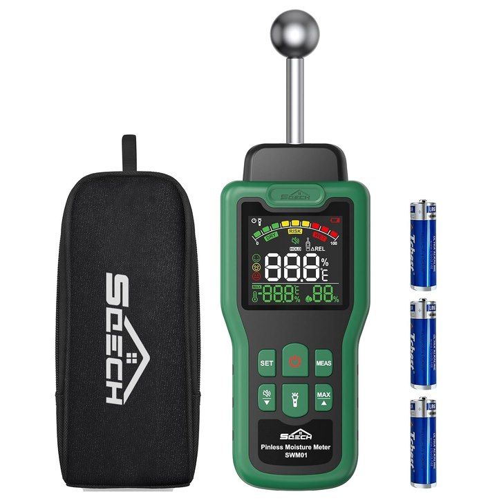 💦 SQECH Feuchtigkeitsmessgerät mit Thermometer & LCD für 25,99€ (statt 40€)