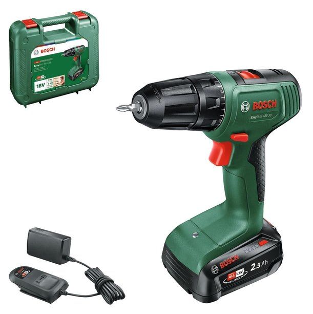 👷 Bosch EasyDrill 18V-38 inkl. Akku 2,5 Ah, Ladegerät & Koffer für 44,98€ (statt 60€)