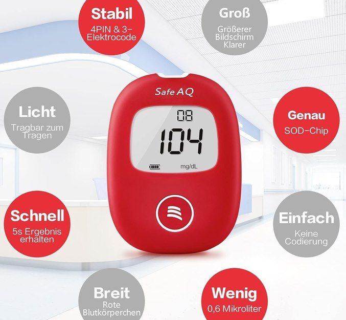 🩸 Sinocare Blutzuckermessgerät Safe AQ Smart mit Teststreifen & Lanzetten für 14,39€ (statt 18€)