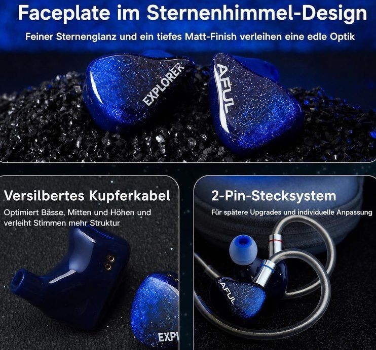 🎶 HiFiGo AFUL Explorer 1DD+2BA Hybrid In Ear Kopfhörer für 90,99€ (statt 130€)