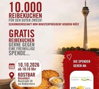 🪙 Düsseldorf: 10.000 Reibekuchen für den guten Zweck