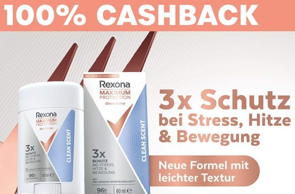 👫 Rexona Maximum Protection Deocreme gratis ausprobieren   ab 19.10.