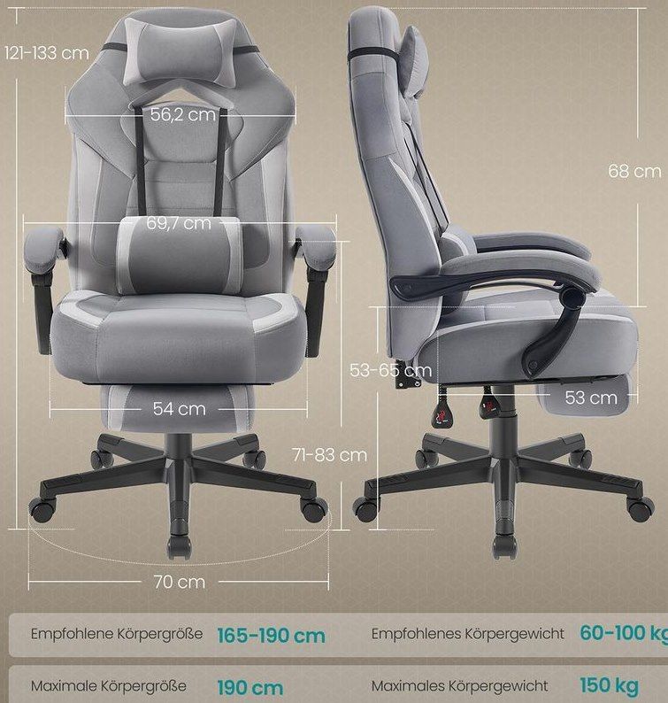 💺 SONGMICS Gamingstuhl aus Samtstoff mit Fuß- & Kopfstütze für 88,99€ (statt 130€) 💺 SONGMICS Gamingstuhl aus Samtstoff mit Fuß & Kopfstütze für 88,99€ (statt 130€)