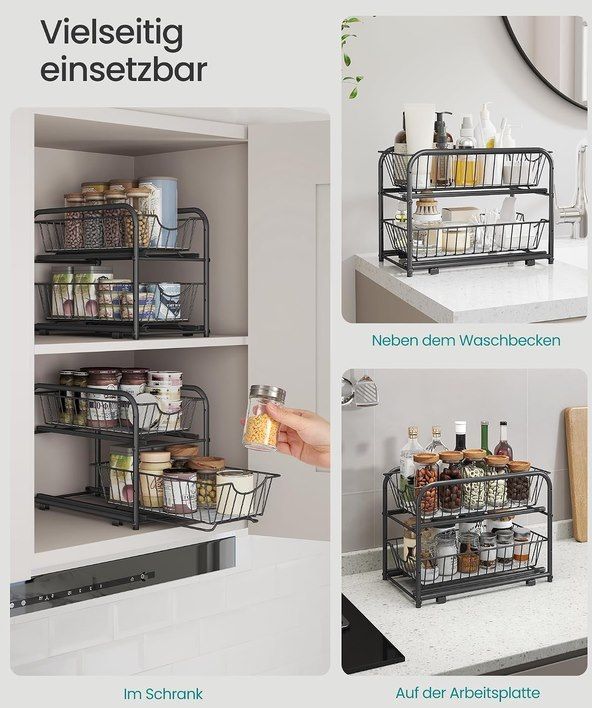 🧂 SONGMICS Schrankorganizer mit 2 Ebenen & Metallkörben für 14,24€ (statt 19€) 🧂 SONGMICS Schrankorganizer mit 2 Ebenen & Metallkörben für 14,24€ (statt 19€)