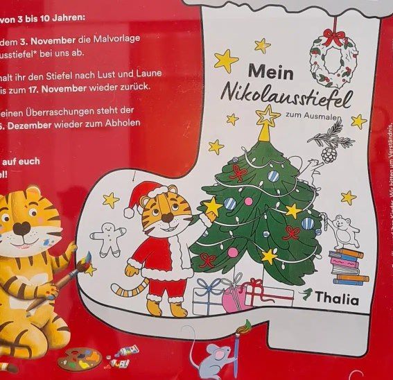 🎅 Thalia: Nikolausstiefel zum Basteln abholen und gratis befüllen lassen