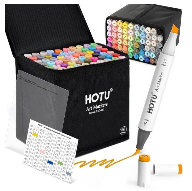 🎨 60x HOTU doppelseitige Alkoholmarker für 14,51€ (statt 25€)