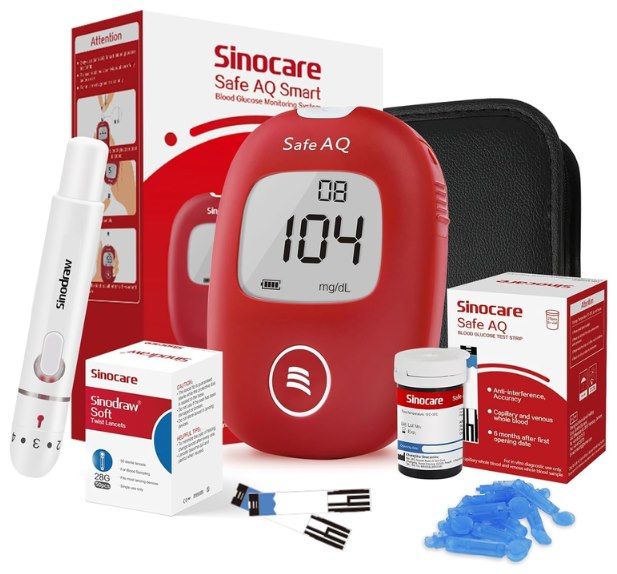 🩸 Sinocare Blutzuckermessgerät Safe AQ Smart mit Teststreifen & Lanzetten für 14,39€ (statt 18€)