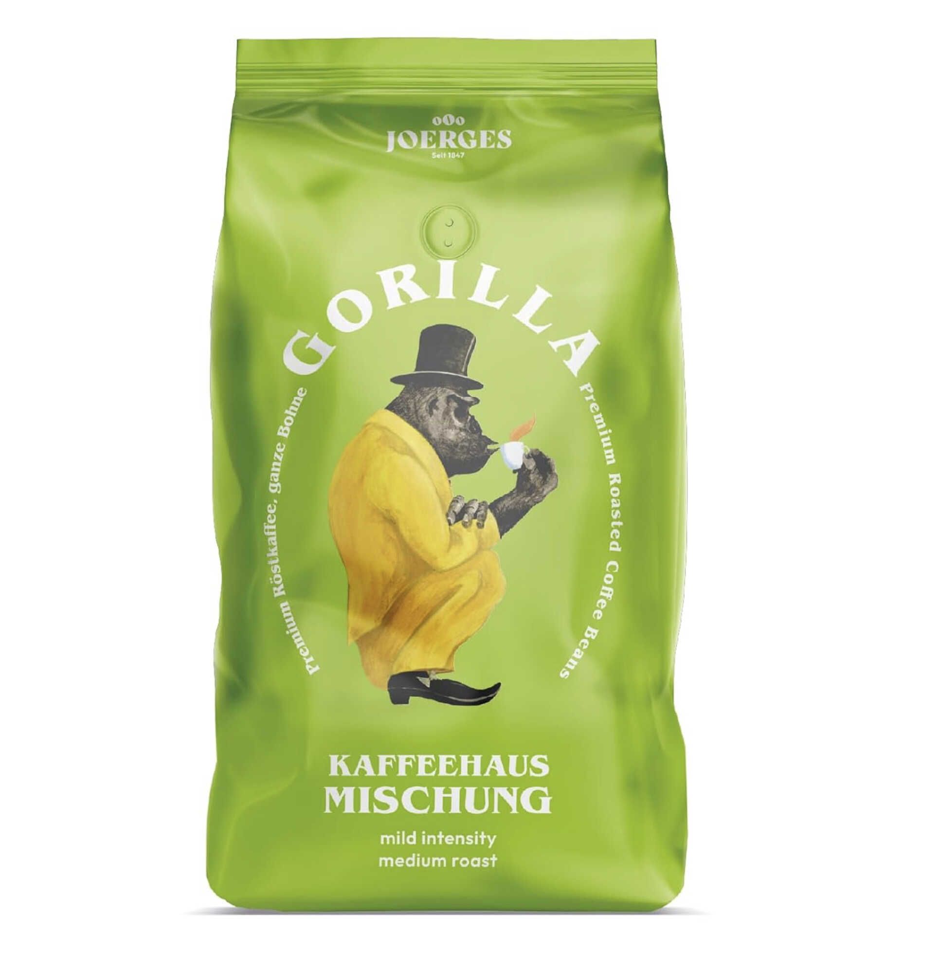 Joerges Gorilla Kaffeehaus-Mischung, 1 kg ab 15,99€ statt 17,68€ Joerges Gorilla Kaffeehaus Mischung, 1 kg ab 15,99€ statt 17,68€