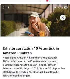 Erhalte zusätzlich 10 % zurück in Amazon Punkten Erhalte zusätzlich 10 % zurück in Amazon Punkten