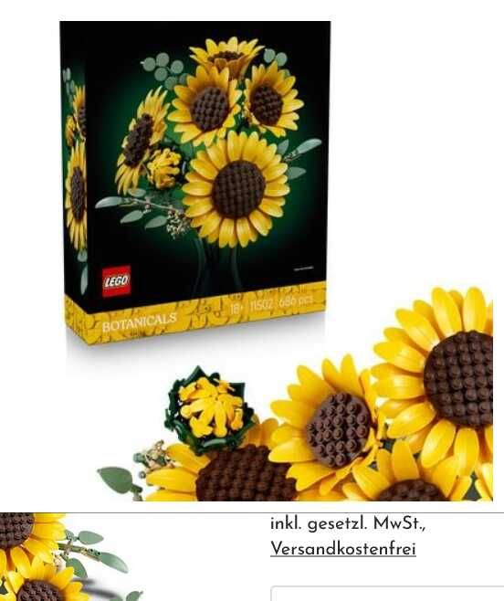 LEGO Botanicals Sonnenblumen 11502 für 38,27€ statt 43,94€