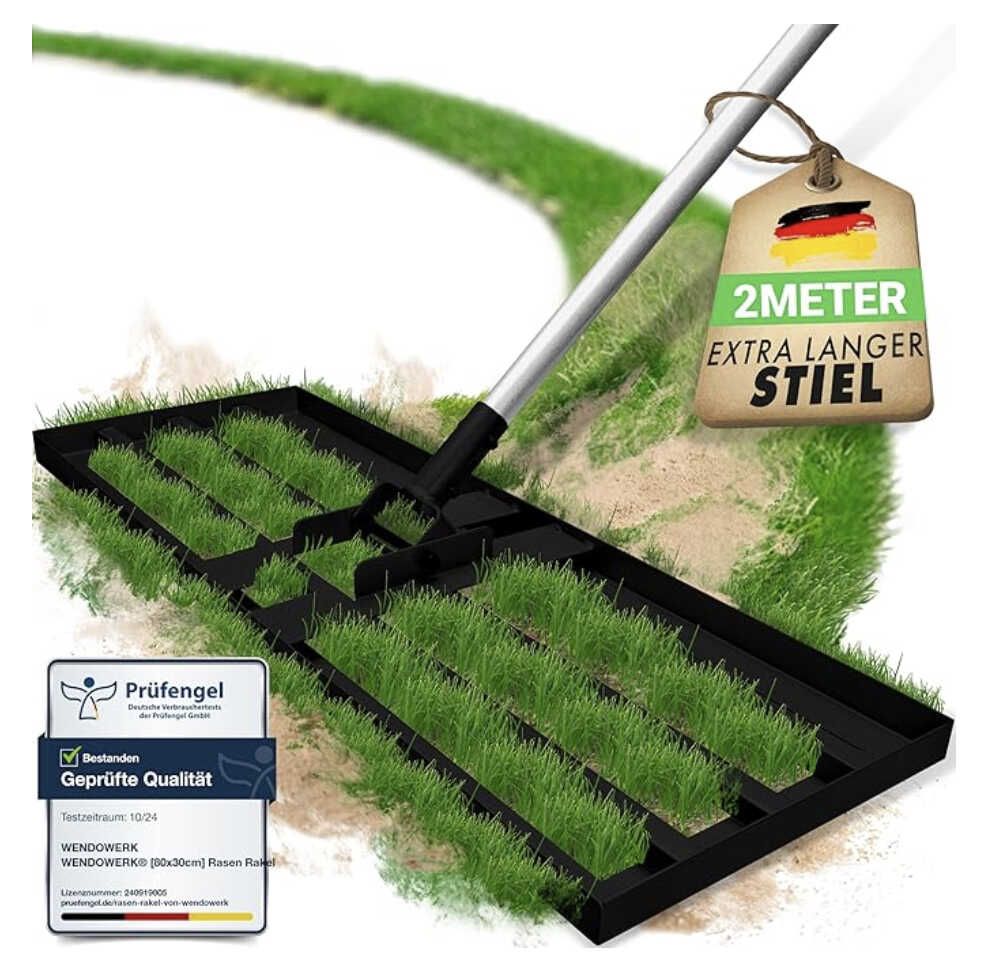 Rasennevilierrechen mit extra langem Stiel (2 Meter) Inkl. Gartenhandschuhe für 47,40€ statt 59,95€ Rasennevilierrechen mit extra langem Stiel (2 Meter) Inkl. Gartenhandschuhe für 47,40€ statt 59,95€