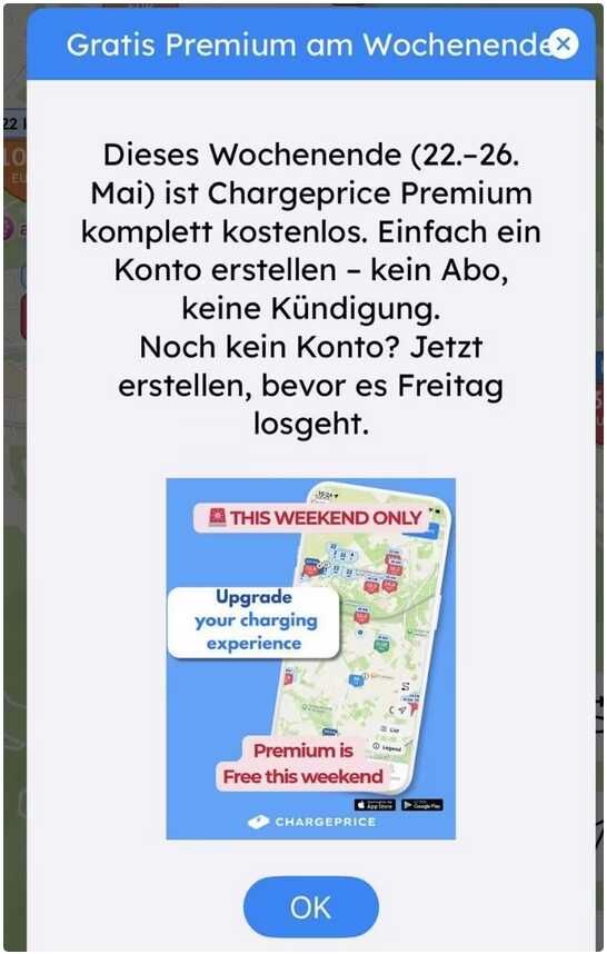 ChargePrice Premium kostenlos 22. 26.05