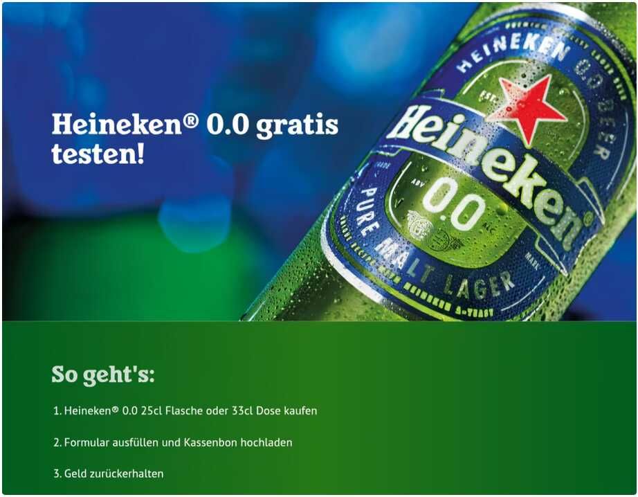 [GzG] Heineken 0,0 Dose oder Flasche Gratis Testen