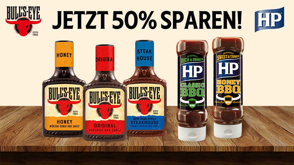 50% Cashback Heinz Bulls Eye & HP Saucen