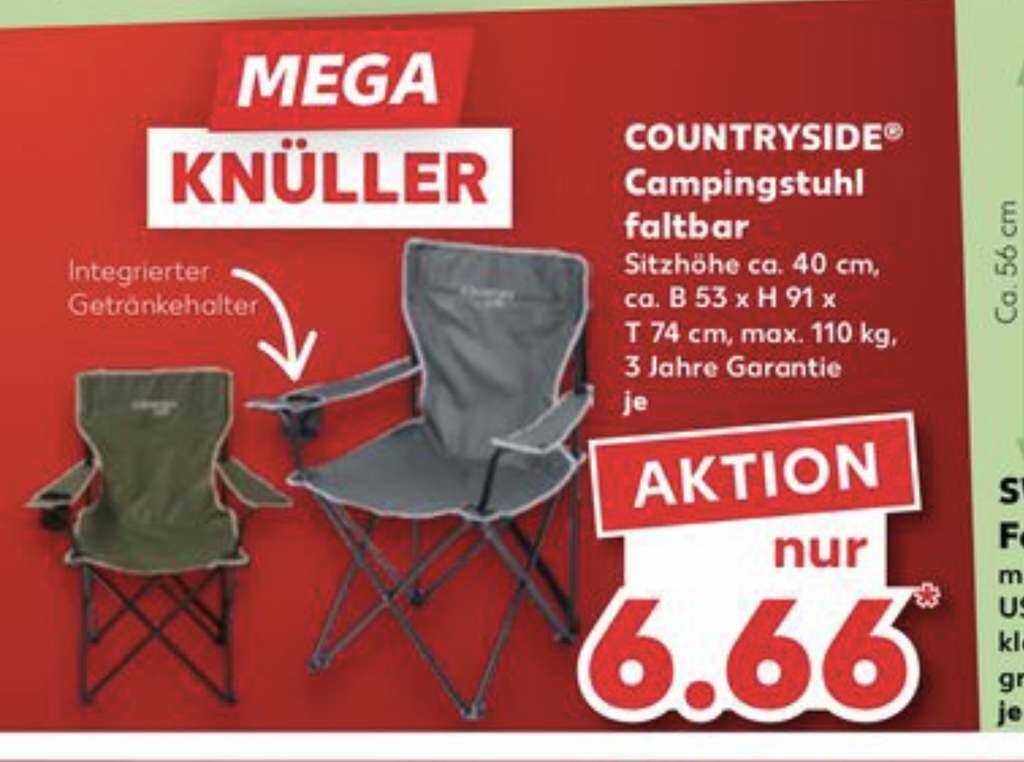 Campingstuhl COUNTRYSIDE mit integriertem Getränkehalter