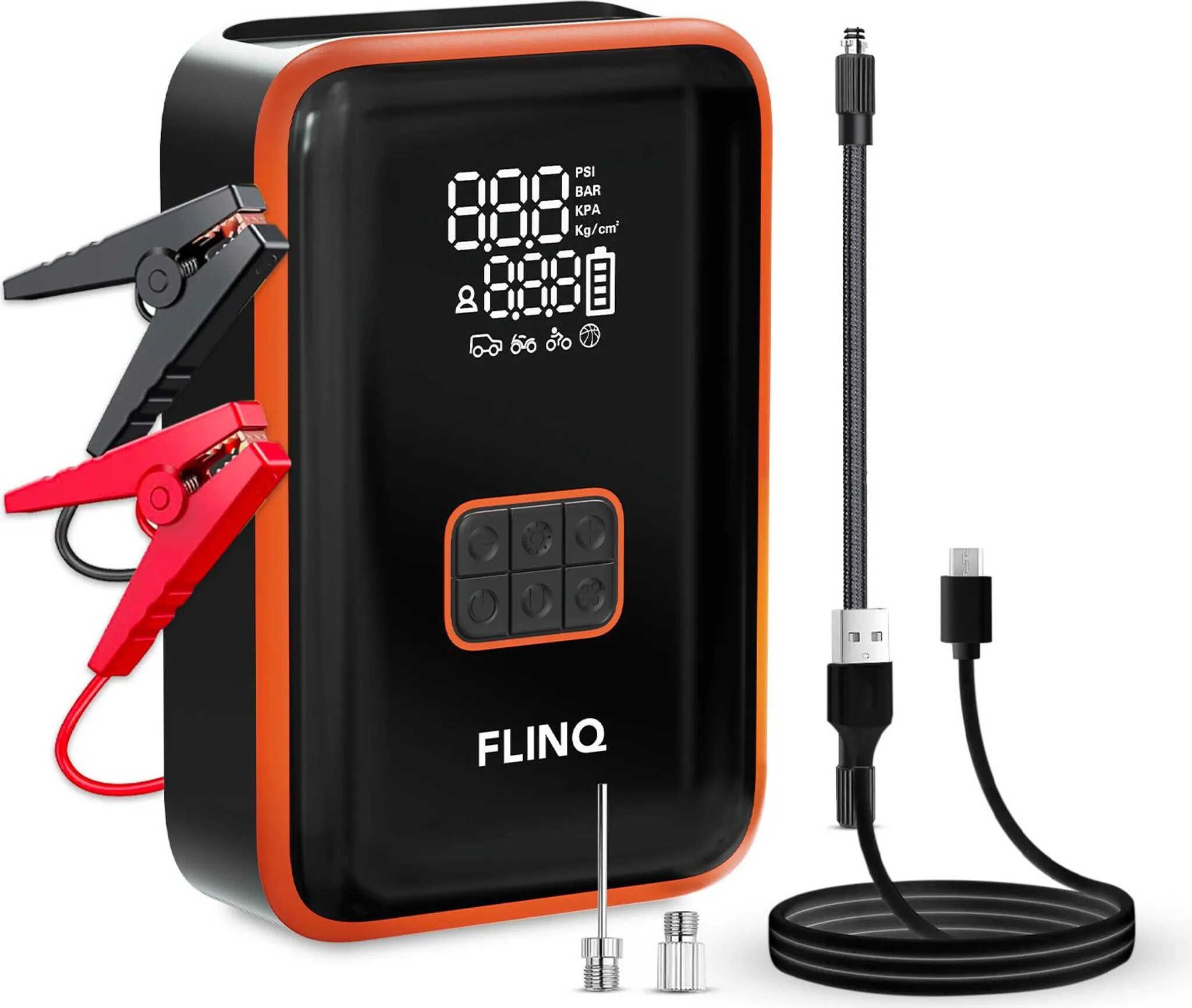 FlinQ 2 in 1 Starthilfe & Kompressor