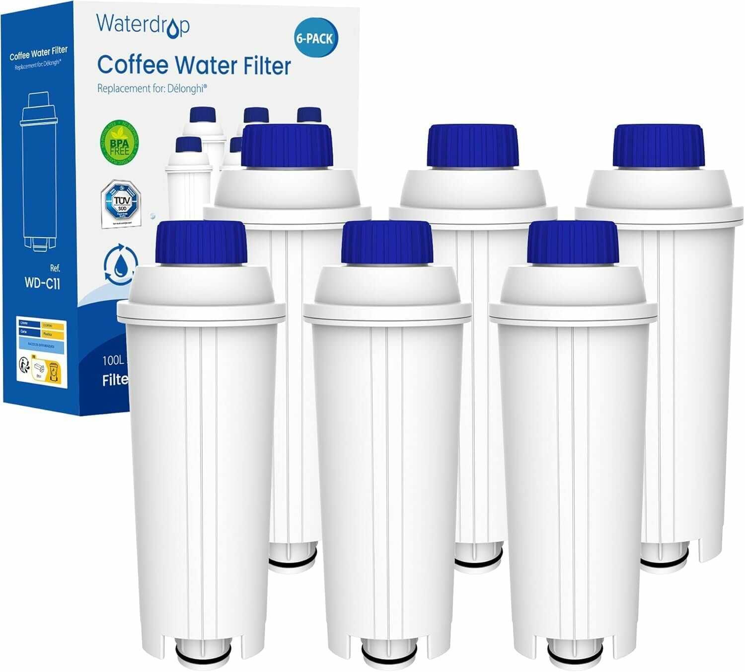 6x Waterdrop Filterkartuschen, Ersatz für De'Longhi Wasserfilter DLSC002 für 19,99€ (statt 29,99€) 6x Waterdrop Filterkartuschen, Ersatz für DeLonghi Wasserfilter DLSC002 für 19,99€ (statt 29,99€)