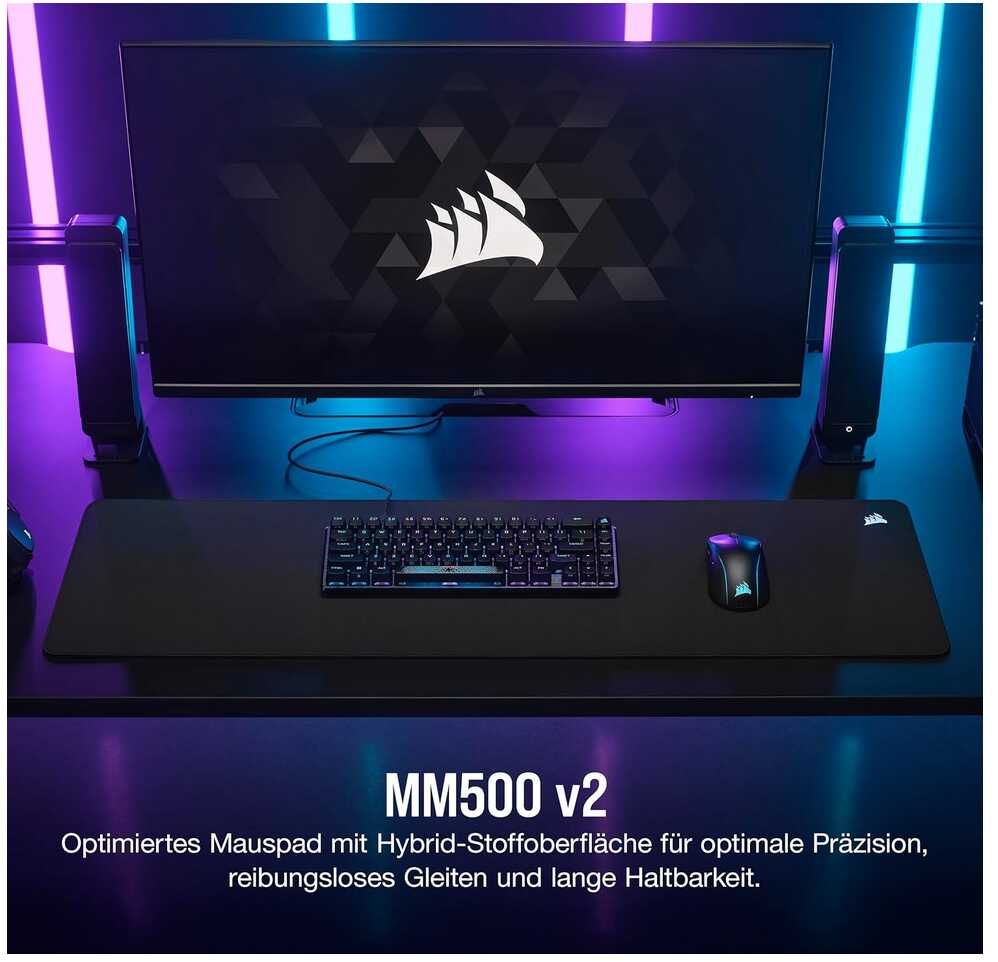 [Prime] Corsair MM500 v2 Erweitertes Hybrid Stoff Mauspad – 93cm x 30cm   19,99€ statt 32,48€