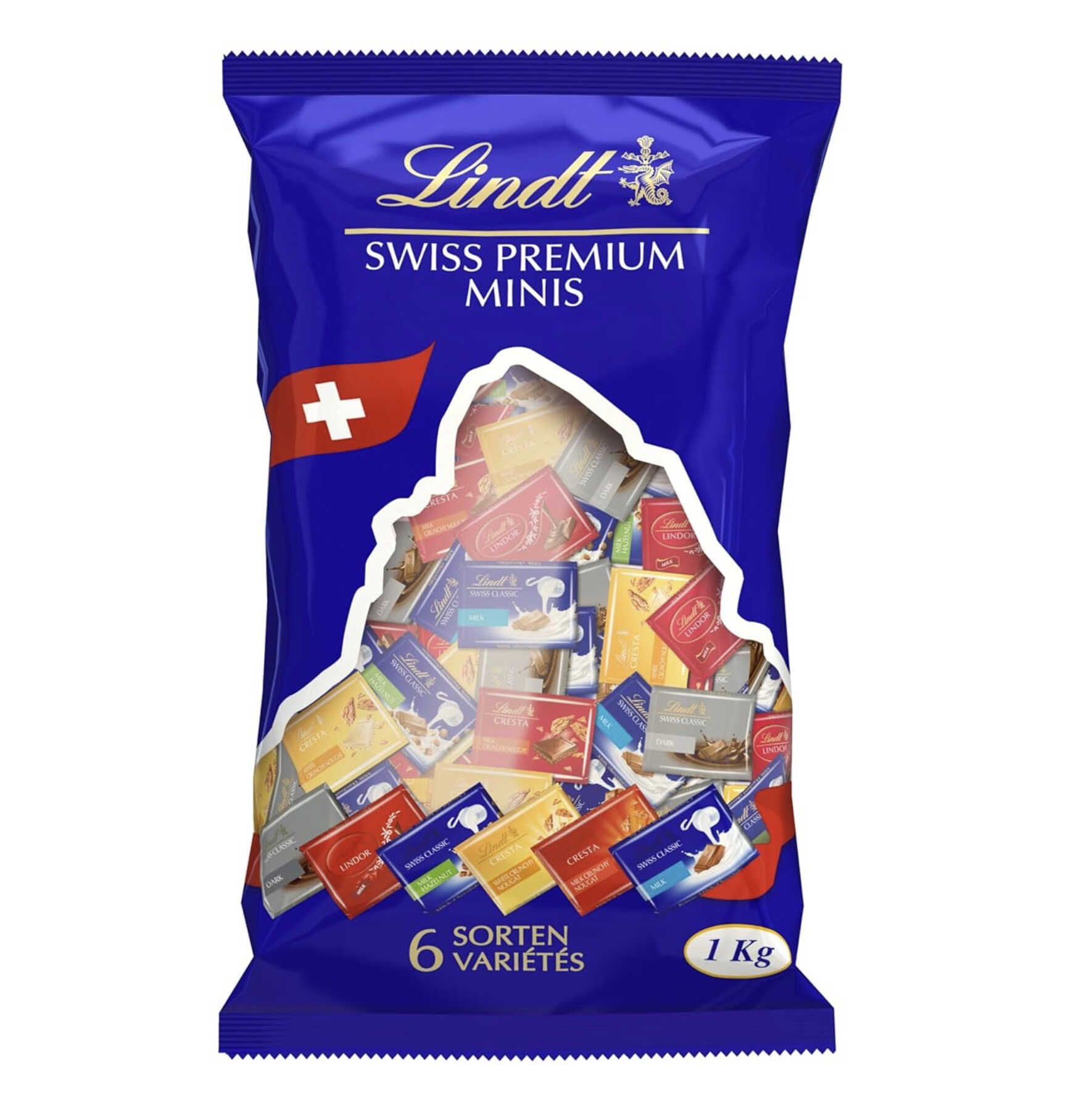 1kg Lindt Napolitains Mini Schokoladentafeln für 20,99€ statt 37,74€