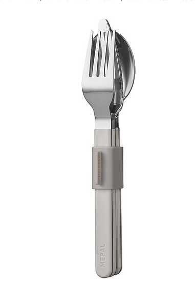 Mepal – Besteckset 3 teilig Silueta – Spülmaschinenfest – Messer, Gabel und Löffel inkl. Halter (Amazon Prime)